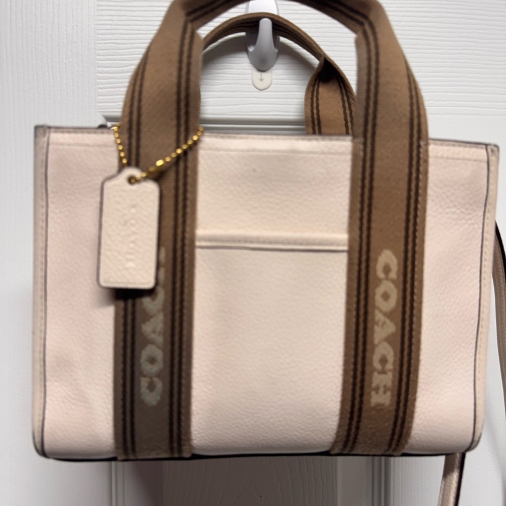Coach Ivory and Brown Tote Bag